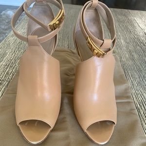 Burberry open toe booties